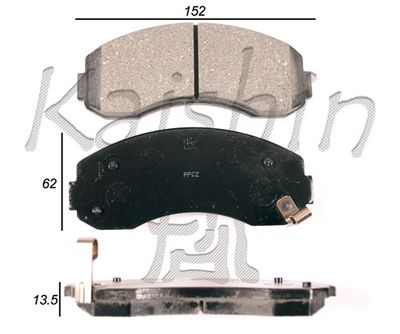 FK11204 KAISHIN Комплект тормозных колодок, дисковый тормоз