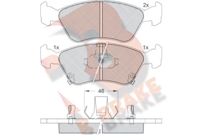 RB1235 R BRAKE Комплект тормозных колодок, дисковый тормоз