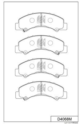 D4068M MK Kashiyama Комплект тормозных колодок, дисковый тормоз