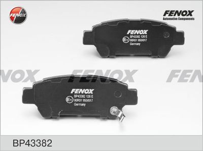 BP43382 FENOX Комплект тормозных колодок, дисковый тормоз