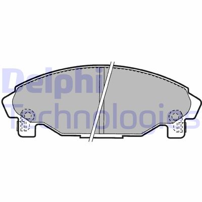 LP1064 DELPHI Комплект тормозных колодок, дисковый тормоз