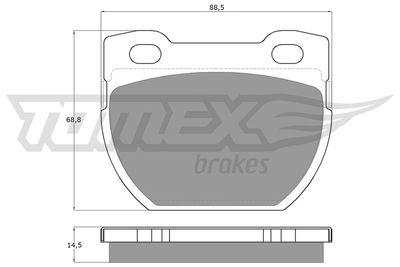 TX1924 TOMEX Brakes Комплект тормозных колодок, дисковый тормоз