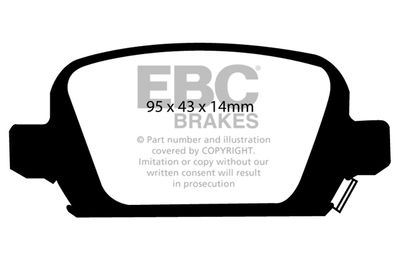 DP41410R EBC Brakes Комплект тормозных колодок, дисковый тормоз