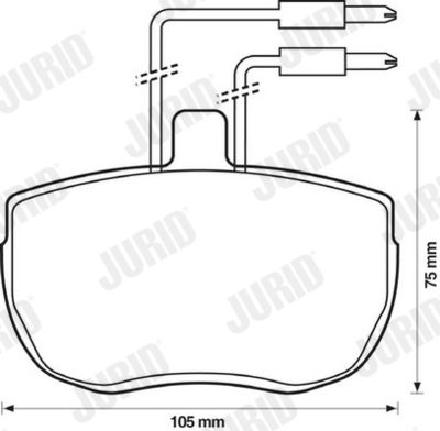 571379J JURID Комплект тормозных колодок, дисковый тормоз
