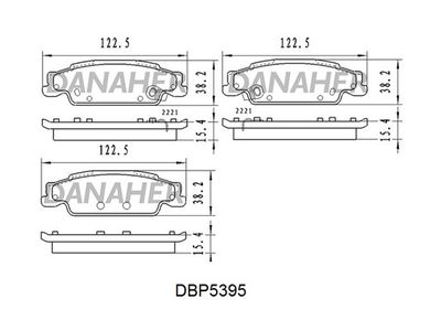DBP5395 DANAHER Комплект тормозных колодок, дисковый тормоз