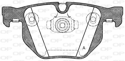 BPA038161 OPEN PARTS Комплект тормозных колодок, дисковый тормоз