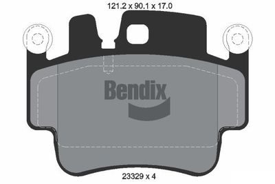 BPD1961 BENDIX Braking Комплект тормозных колодок, дисковый тормоз