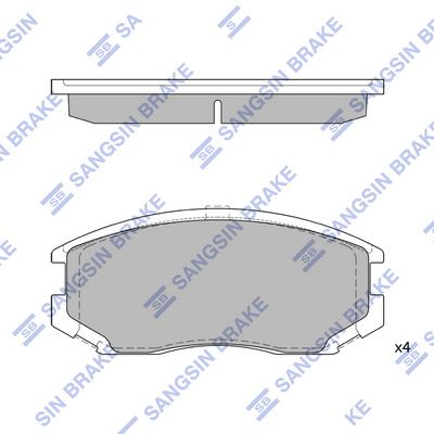 SP1142A Hi-Q Комплект тормозных колодок, дисковый тормоз