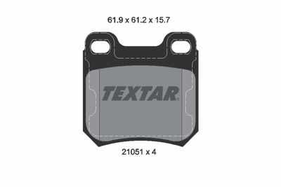 2105101 TEXTAR Комплект тормозных колодок, дисковый тормоз
