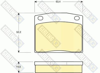 6101719 GIRLING Комплект тормозных колодок, дисковый тормоз