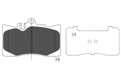 KBP9071 KAVO PARTS Комплект тормозных колодок, дисковый тормоз