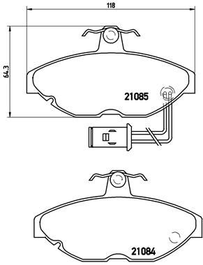 P52011 BREMBO Комплект тормозных колодок, дисковый тормоз