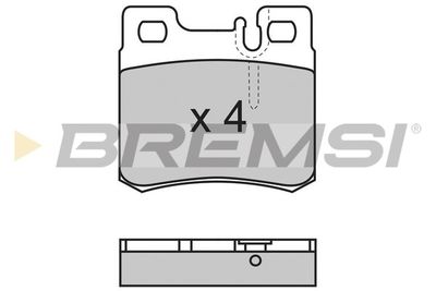 BP2495 BREMSI Комплект тормозных колодок, дисковый тормоз