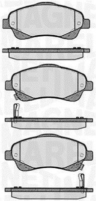 363916060402 MAGNETI MARELLI Комплект тормозных колодок, дисковый тормоз