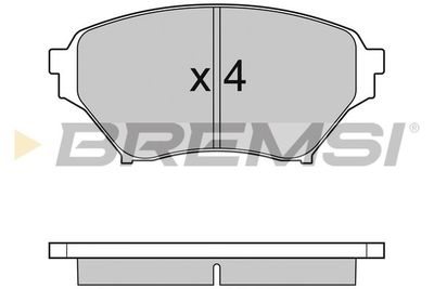 BP2990 BREMSI Комплект тормозных колодок, дисковый тормоз