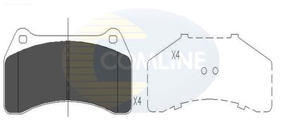 CBP06056 COMLINE Комплект тормозных колодок, дисковый тормоз