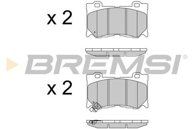 BP3540 BREMSI Комплект тормозных колодок, дисковый тормоз