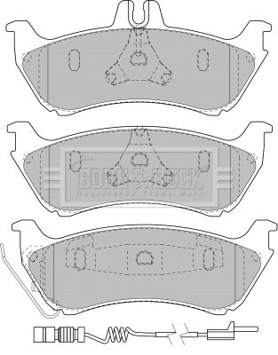 BBP1755 BORG & BECK Комплект тормозных колодок, дисковый тормоз