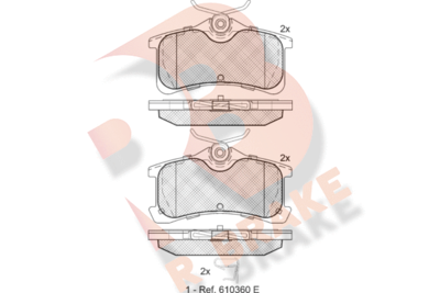 RB1728 R BRAKE Комплект тормозных колодок, дисковый тормоз