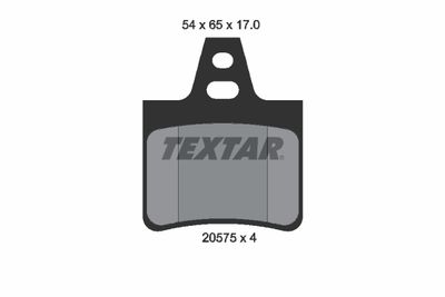 2057511 TEXTAR Комплект тормозных колодок, дисковый тормоз