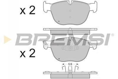 BP3371 BREMSI Комплект тормозных колодок, дисковый тормоз