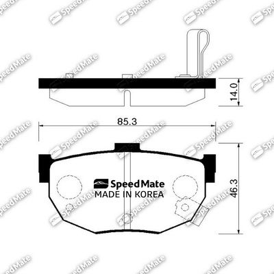 SMBPH008 SpeedMate Комплект тормозных колодок, дисковый тормоз