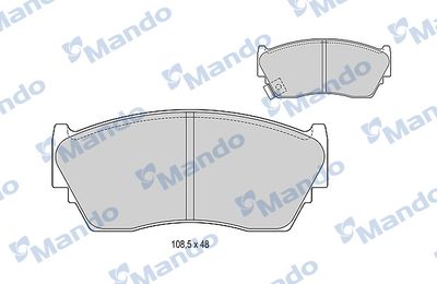 MBF015096 MANDO Комплект тормозных колодок, дисковый тормоз