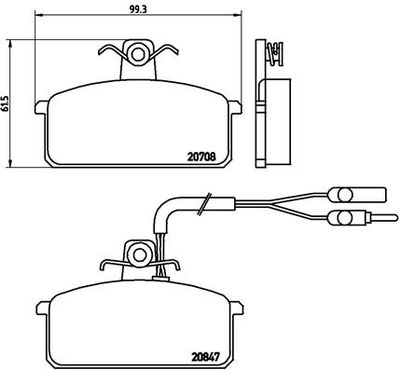 P23019 BREMBO Комплект тормозных колодок, дисковый тормоз