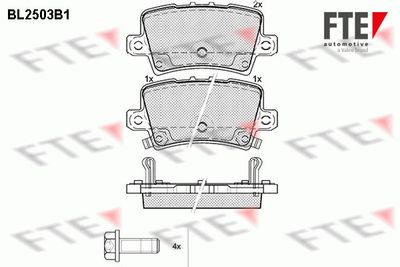 BL2503B1 FTE Комплект тормозных колодок, дисковый тормоз