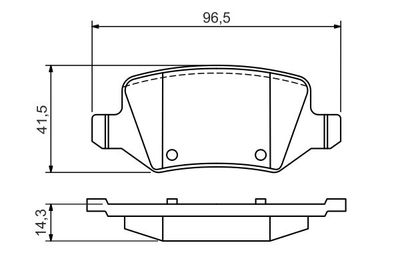 0986494569 BOSCH Комплект тормозных колодок, дисковый тормоз