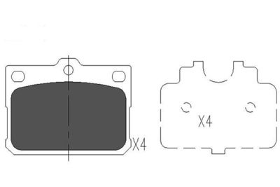 KBP9081 KAVO PARTS Комплект тормозных колодок, дисковый тормоз