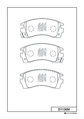 D1136M MK Kashiyama Комплект тормозных колодок, дисковый тормоз