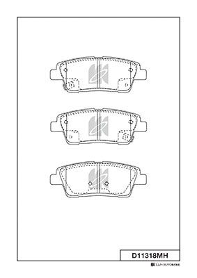 D11318MH MK Kashiyama Комплект тормозных колодок, дисковый тормоз