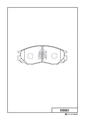 D6081 MK Kashiyama Комплект тормозных колодок, дисковый тормоз