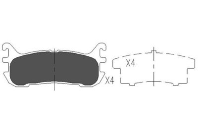 KBP4540 KAVO PARTS Комплект тормозных колодок, дисковый тормоз