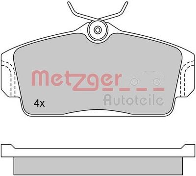 1170125 METZGER Комплект тормозных колодок, дисковый тормоз
