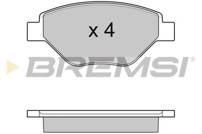 BP3113 BREMSI Комплект тормозных колодок, дисковый тормоз