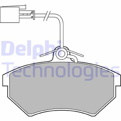 LP1412 DELPHI Комплект тормозных колодок, дисковый тормоз