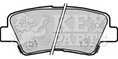 KBP2220 KEY PARTS Комплект тормозных колодок, дисковый тормоз