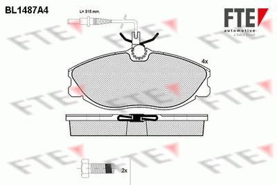 BL1487A4 FTE Комплект тормозных колодок, дисковый тормоз