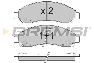 BP3199 BREMSI Комплект тормозных колодок, дисковый тормоз
