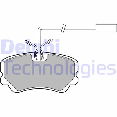 LP900 DELPHI Комплект тормозных колодок, дисковый тормоз