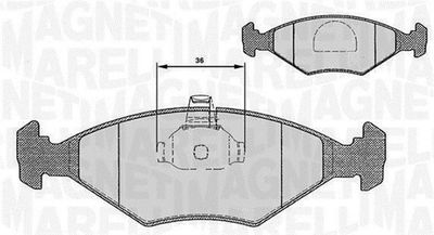 363916060235 MAGNETI MARELLI Комплект тормозных колодок, дисковый тормоз