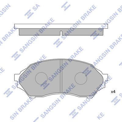 SP1227 Hi-Q Комплект тормозных колодок, дисковый тормоз