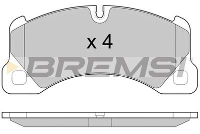 BP3457 BREMSI Комплект тормозных колодок, дисковый тормоз