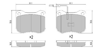 FBP2653 FREMAX Комплект тормозных колодок, дисковый тормоз