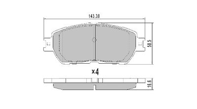 FBP0072 FREMAX Комплект тормозных колодок, дисковый тормоз