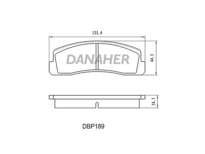 DBP189 DANAHER Комплект тормозных колодок, дисковый тормоз