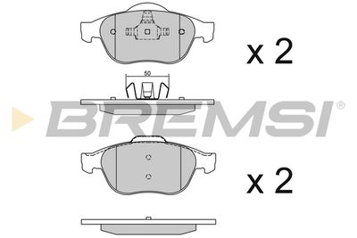 BP2970 BREMSI Комплект тормозных колодок, дисковый тормоз