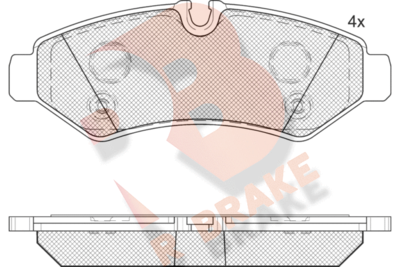 RB2350 R BRAKE Комплект тормозных колодок, дисковый тормоз